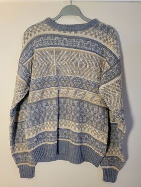 Cozy Knitted Grandpa Sweater - Medium - Made In USA